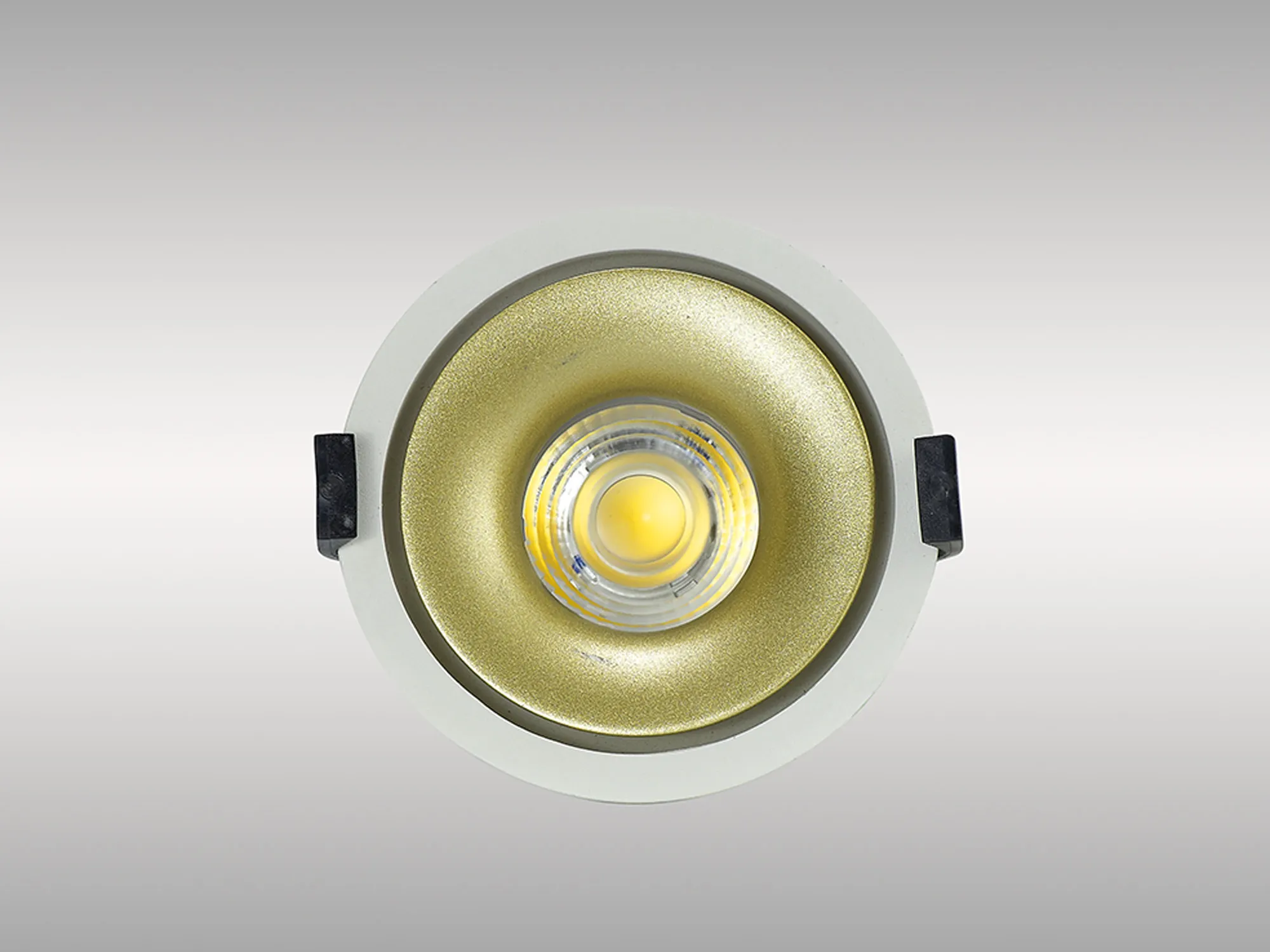 Bolor 9 Tridonic Powered 9W 3000K 840lm 24° CRI>90 LED Engine White/Gold Fixed Recessed Spotlight, IP20 DM202032  Dlux Bolor 9